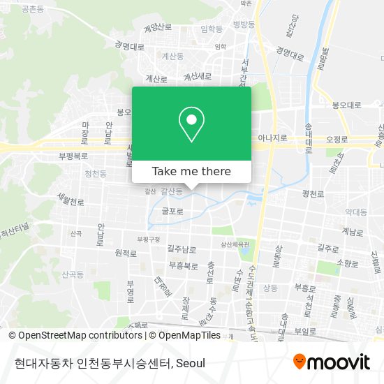 현대자동차 인천동부시승센터 map