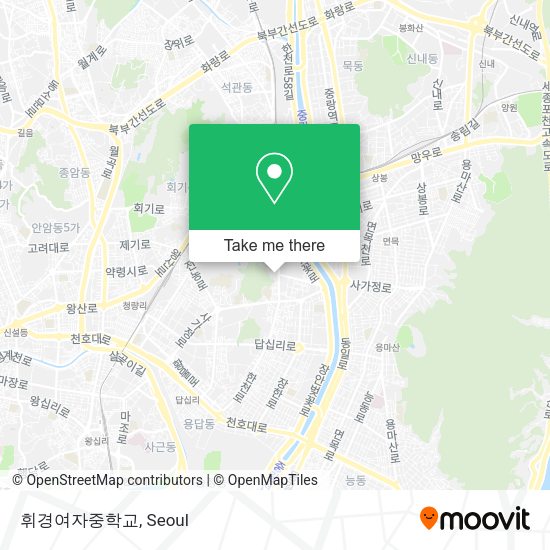휘경여자중학교 map