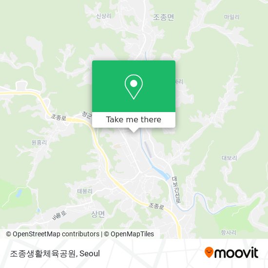 조종생활체육공원 map