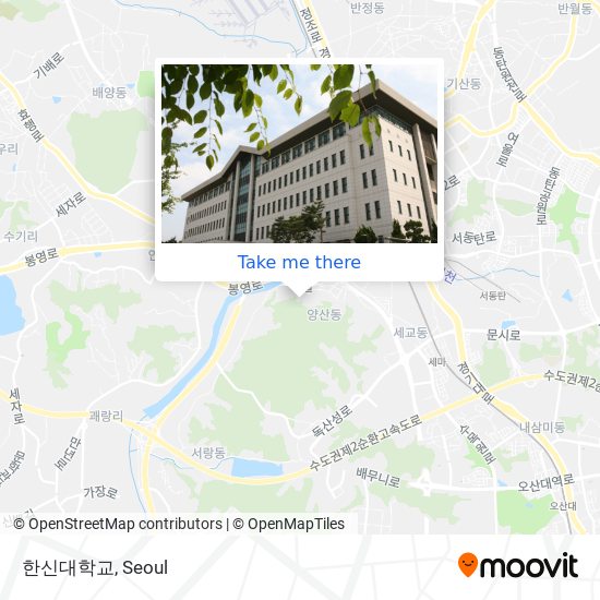 한신대학교 map