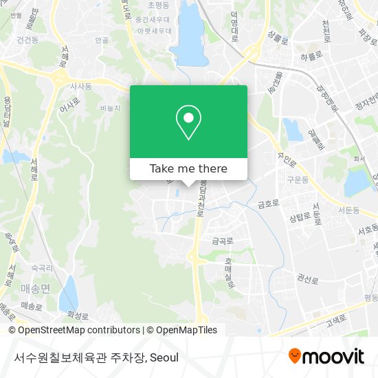 서수원칠보체육관 주차장 map