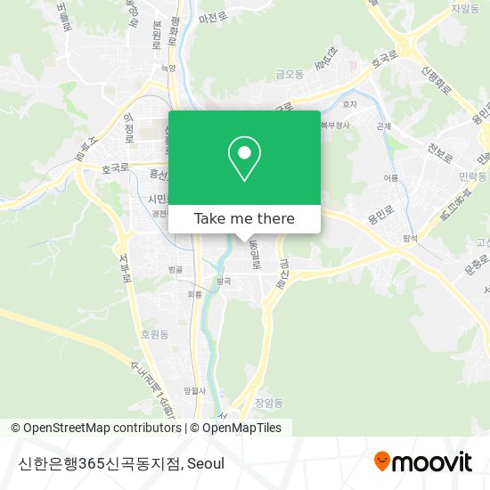 신한은행365신곡동지점 map