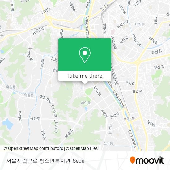 서울시립근로 청소년복지관 map