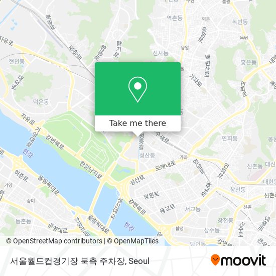 서울월드컵경기장 북측 주차장 map
