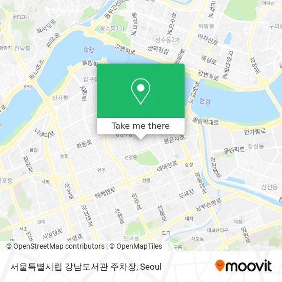 서울특별시립 강남도서관 주차장 map