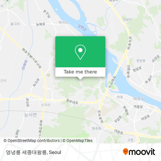 영녕릉 세종대왕릉 map