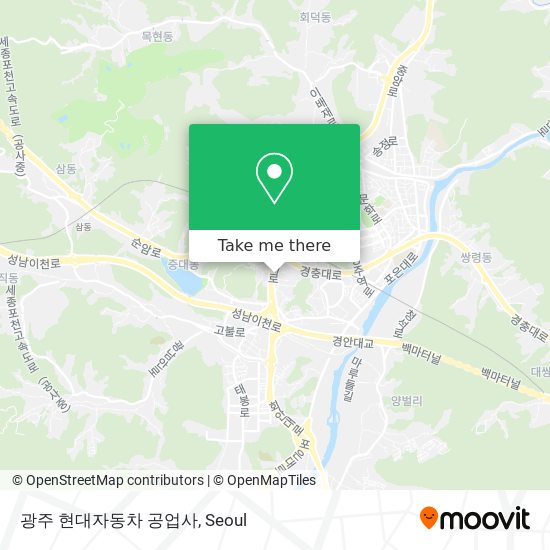 광주 현대자동차 공업사 map