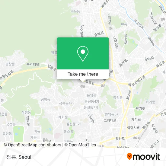 정릉 map