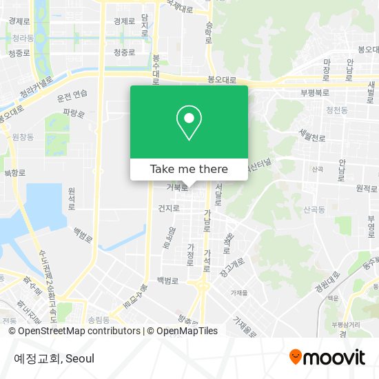 예정교회 map