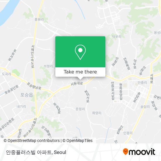 안중플러스빌 아파트 map