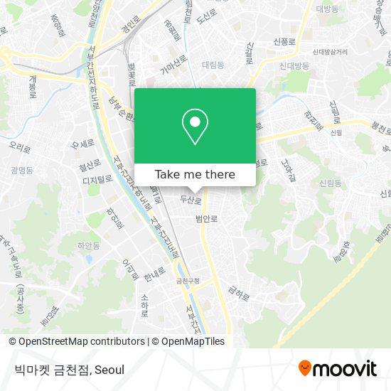 빅마켓 금천점 map