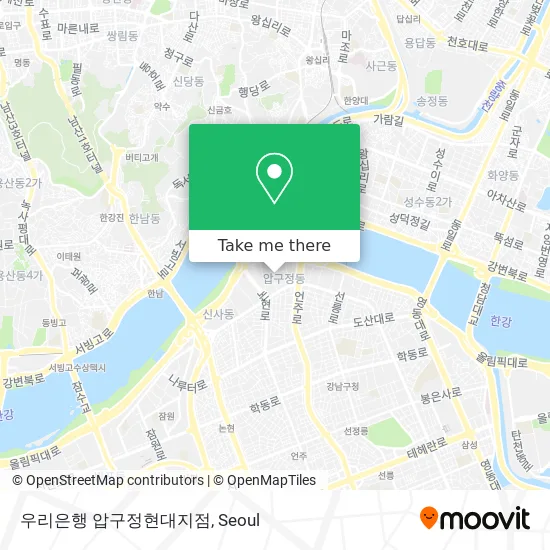 우리은행 압구정현대지점 map