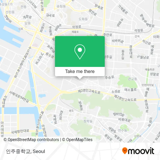 인주중학교 map