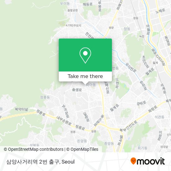 삼양사거리역 2번 출구 map