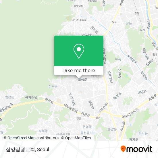 삼양삼광교회 map