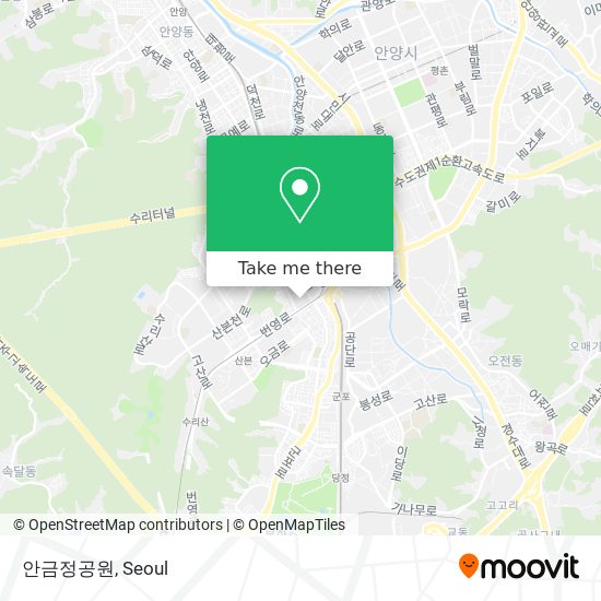 안금정공원 map