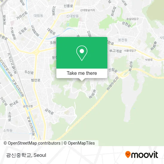 광신중학교 map