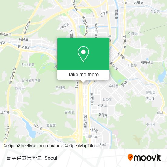 늘푸른고등학교 map