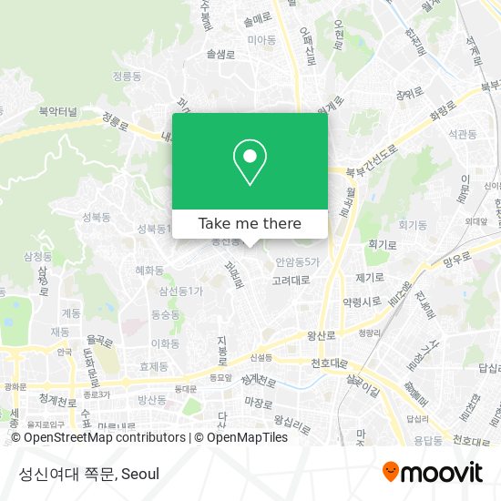 성신여대 쪽문 map