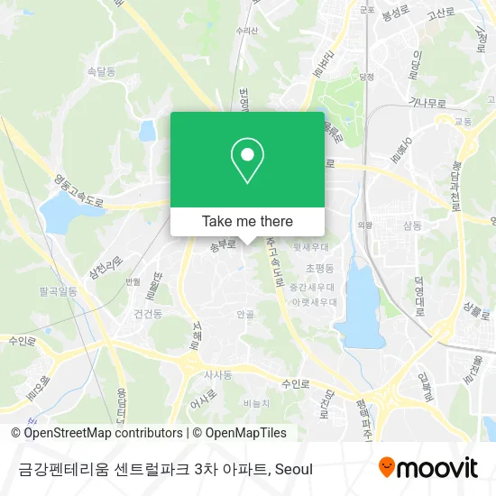 금강펜테리움 센트럴파크 3차 아파트 map