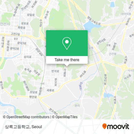 상록고등학교 map