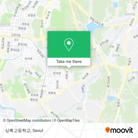 상록고등학교 map