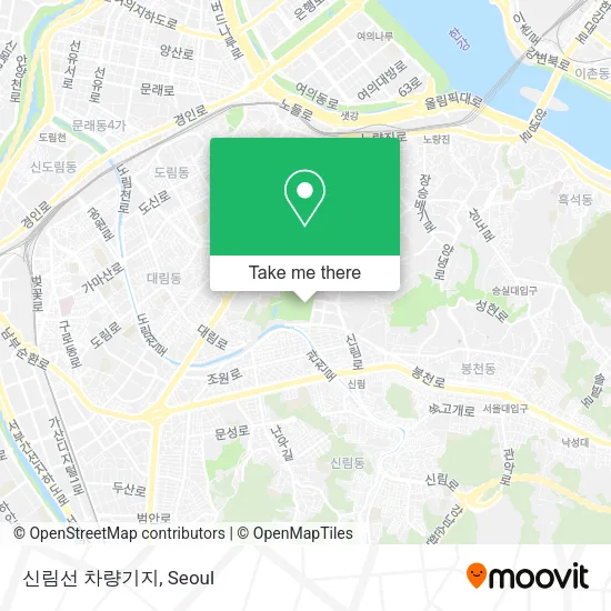 신림선 차량기지 map