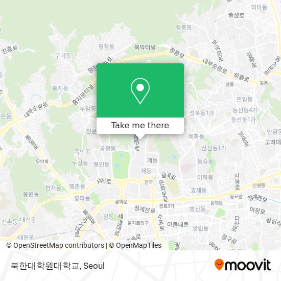 북한대학원대학교 map