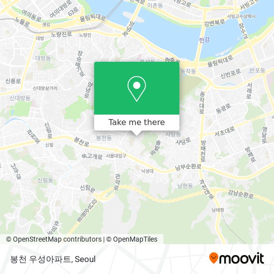 봉천 우성아파트 map