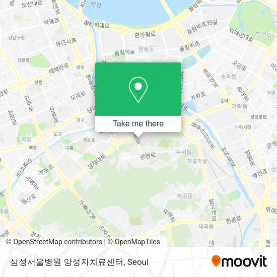삼성서울병원 양성자치료센터 map