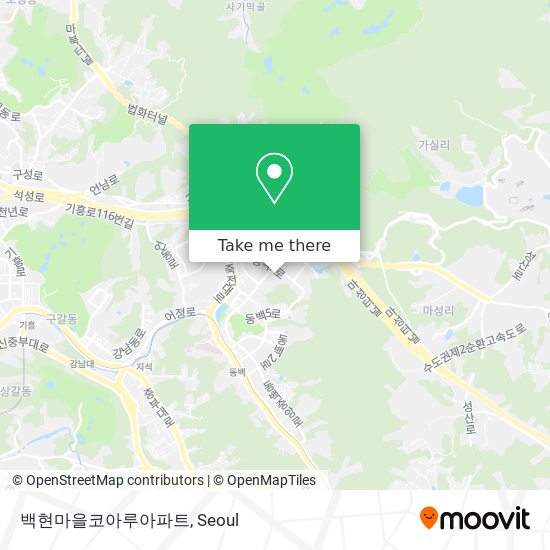 백현마을코아루아파트 map