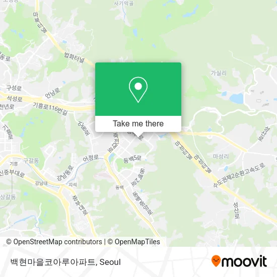 백현마을코아루아파트 map