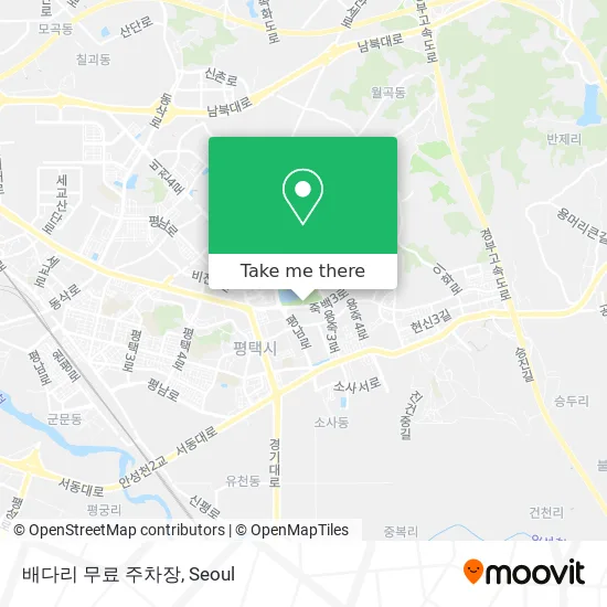 배다리 무료 주차장 map