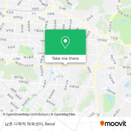 남촌 다목적 체육센터 map