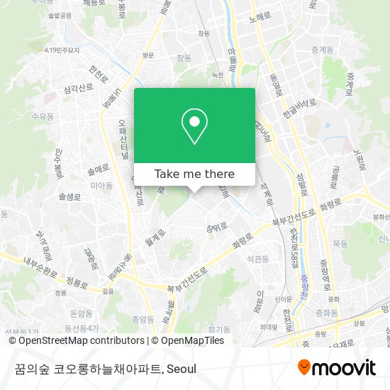 꿈의숲 코오롱하늘채아파트 map