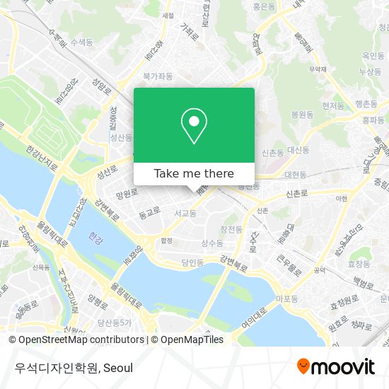 우석디자인학원 map