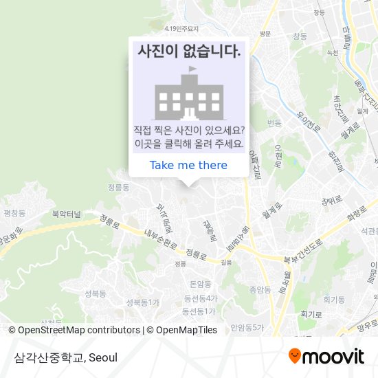 삼각산중학교 map