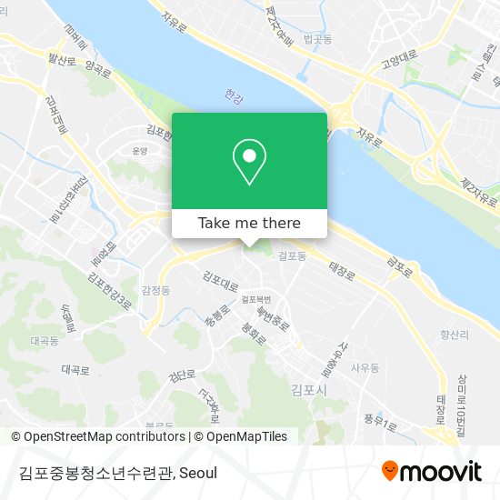 김포중봉청소년수련관 map
