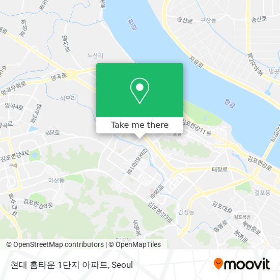 현대 홈타운 1단지 아파트 map