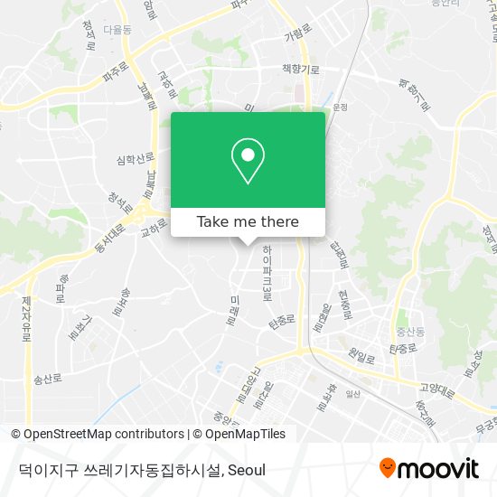 덕이지구 쓰레기자동집하시설 map