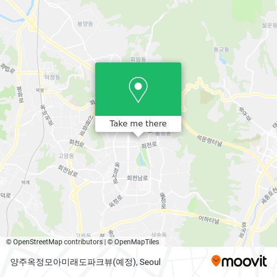 양주옥정모아미래도파크뷰(예정) map