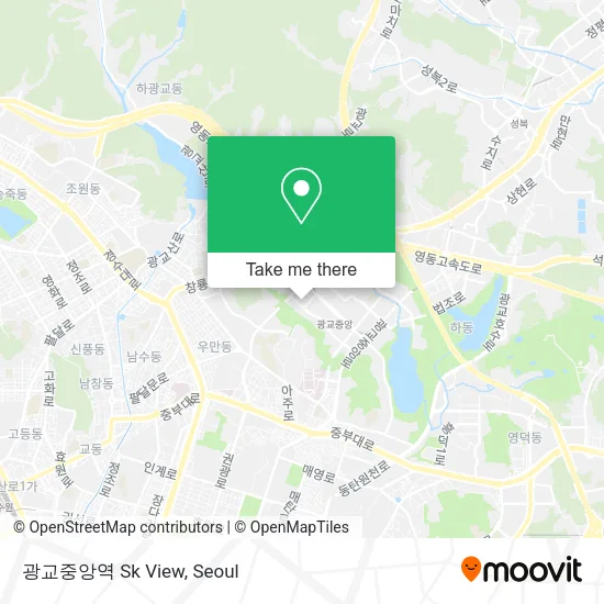 광교중앙역 Sk View map