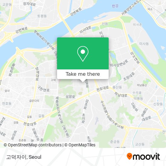 고덕자이 map
