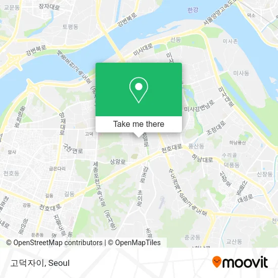 고덕자이 map