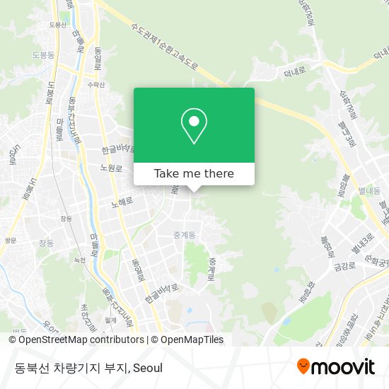 동북선 차량기지 부지 map