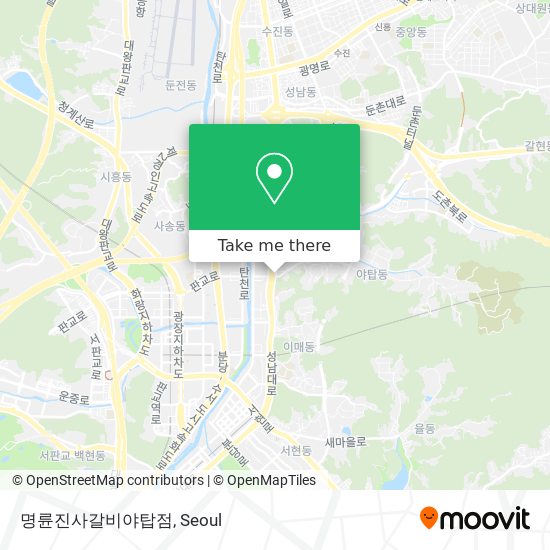 명륜진사갈비야탑점 map