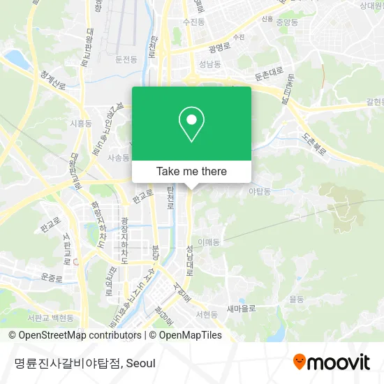 명륜진사갈비야탑점 map