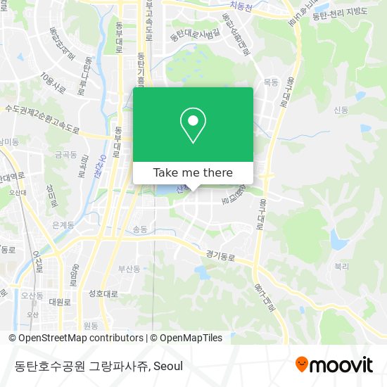 동탄호수공원 그랑파사쥬 map