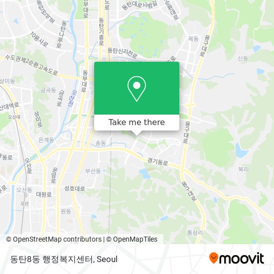 동탄8동 행정복지센터 map