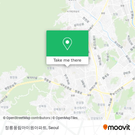 정릉풍림아이원아파트 map